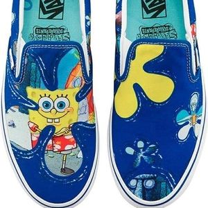 Vans X SpongeBob M8.5/W10 Unisex Slip-on(tm)Classics Low-Top Trainers.